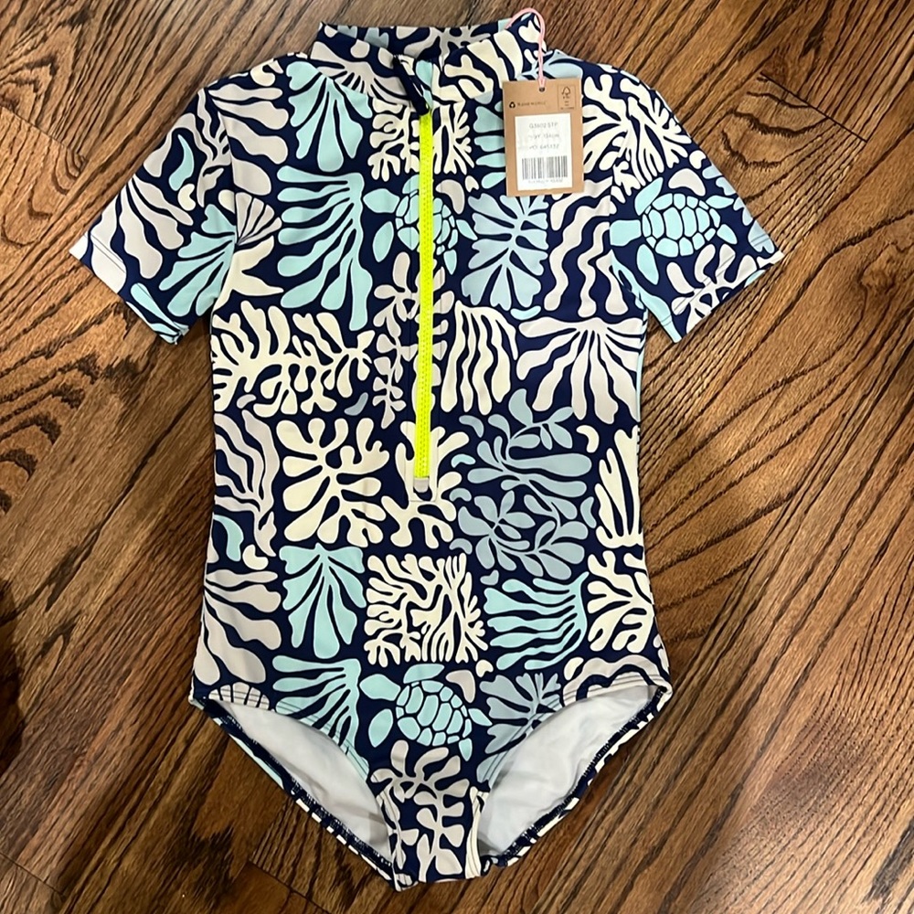 Mini Boden Rashguard girls swimsuit NWT